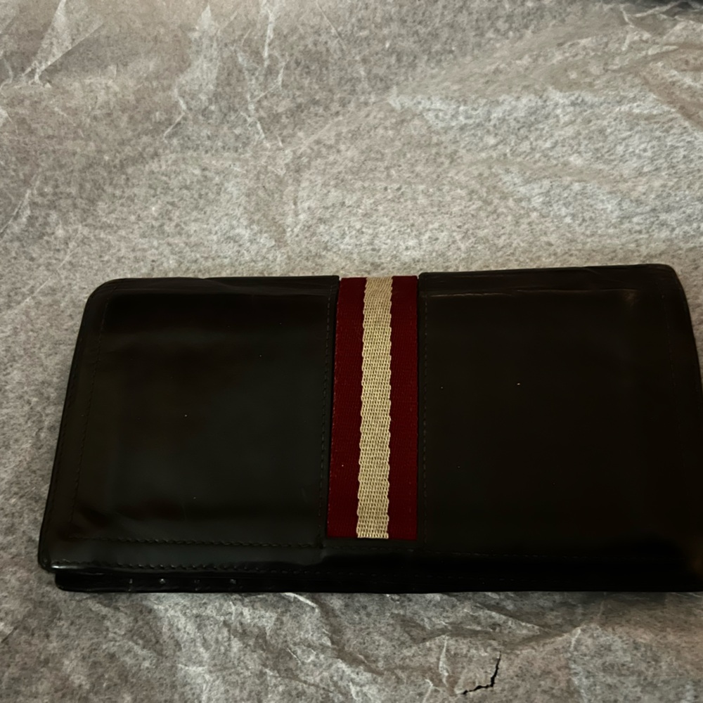 Bally Black and Red Leather Wallet